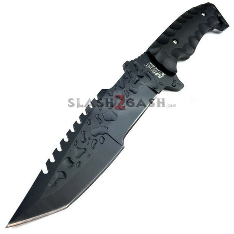MTech Extreme Full Tang Black Fixed Blade Tactical Fighter Knife w/Sheath