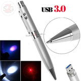 5-in-1 Multi Function Pen w/Laser 2 Lights USB Flash Drive 3.0 16gb pendrive U disk Memory Stick Gadget