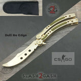 CSGO Golden Butterfly Knife TRAINER Dull Spring Latch PRACTICE Balisong