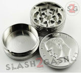 Silver Dollar Coin Grinder Metal Tobacco Herb Crusher - 3 pieces