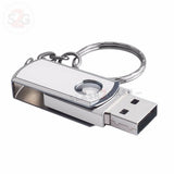 Mini Metal Rotary USB Flash Drive 2.0 Key Chain Memory Stick 16/32/64gb