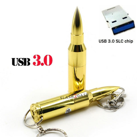 Bullet USB Flash Drive 3.0 Metal Memory Stick Pendrive 10x FASTER!