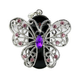 Crystal Diamond Butterfly USB Flash Drive 2.0 Necklace Charm 16 GB U disk Memory Stick
