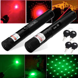 Green Laser Pointer Pen 303 Adjustable Focus Burning Match Military Grade 10 Miles + Star Cap + Battery + Charger 532nm