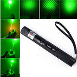 Green Laser Pointer Pen 303 Adjustable Focus Burning Match Military Grade 10 Miles + Star Cap + Battery + Charger 532nm