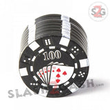 Casino Poker Chips Tobacco Herb Grinder 1.5" - 3 pieces METAL