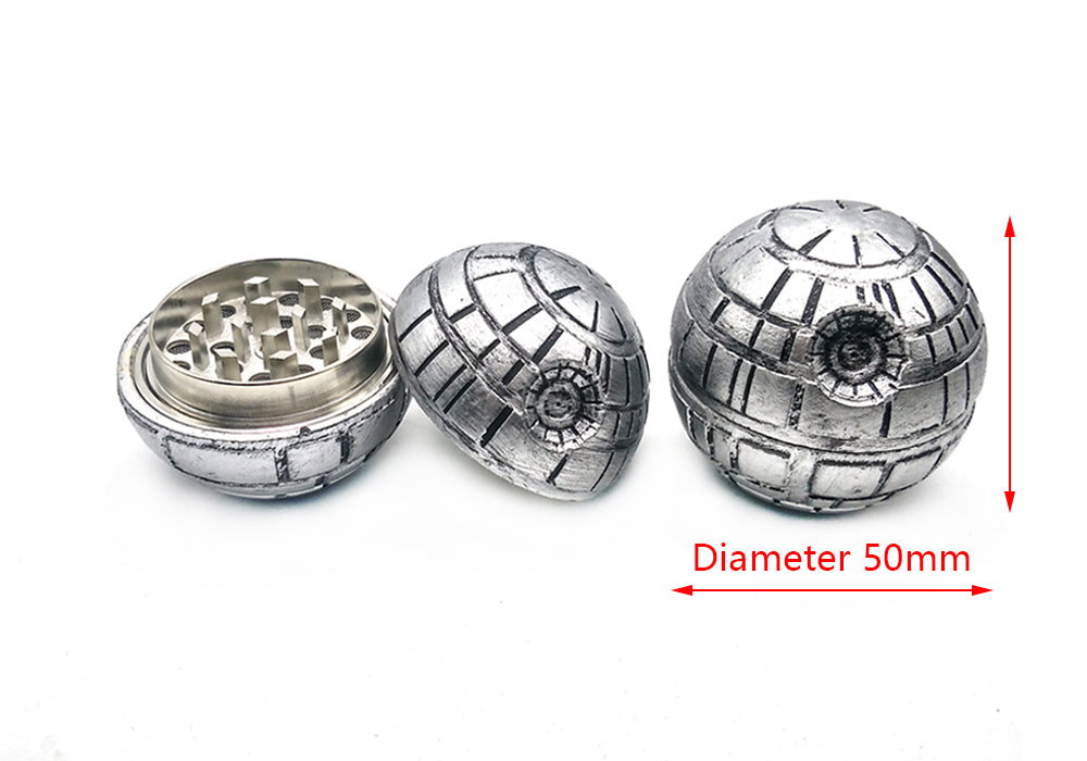 3 Layer Zinc Alloy Death Star Grinder - BudSphere