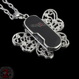 Crystal Diamond Butterfly USB Flash Drive 2.0 Necklace Charm 16 GB U disk Memory Stick