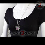 Crystal Diamond Butterfly USB Flash Drive 2.0 Necklace Charm 16 GB U disk Memory Stick