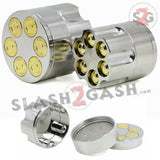 Revolver Bullet Herb Grinder Tobacco Mill - 3 Parts 2 Sizes 40mm 50mm