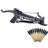 80 lb Self Cocking Pistol Crossbow W/ 15 Arrows Bolts Hunting Archery Gun