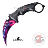 White Galaxy 2pc Set CSGO Butterfly Knife + Elite Karambit Counter Strike CS:GO