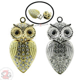Cute Crystal Owl Necklace USB Flash Drive 2.0 Pendant 16 GB gold/silver U Disk Memory Stick