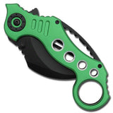 ZOMBIE KILLER Karambit Spring Assisted Knife Oversized Ring