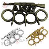AK-47 Brass Knuckles w/ Bullet Spikes Gun Paperweight Kalashnikov Rifle slash2gash S2G