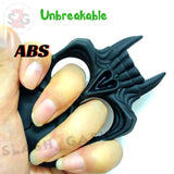 Demonic Skull Self Defense Keychain ABS Knuckles Unbreakable - Black