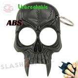 Demonic Skull Self Defense Keychain ABS Knuckles Unbreakable - Black