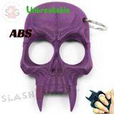 Demonic Skull Self Defense Keychain ABS Knuckles Unbreakable - Purple