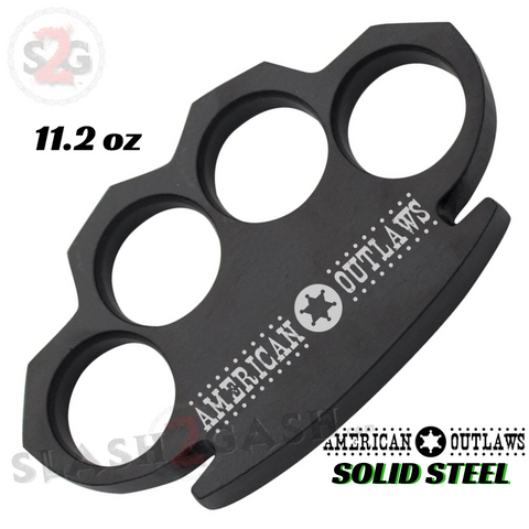 American Outlaws - Steam Punk Brass Knuckles Paper Weight - 11.2 oz Solid Steel