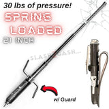 AUTOMATIC Baton w/Guard Expandable Solid Metal Stick Chrome