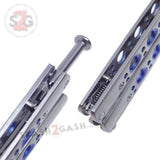 Classic 6 Hole Butterfly Knife w/ Spring Latch Sandwich Version Balisong - 7 Colors