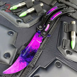 CSGO Purple Doppler Butterfly Knife TRAINER Dull PRACTICE Balisong CS:GO Counter Strike smokey swirls