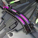 CSGO Purple Doppler Butterfly Knife TRAINER Dull PRACTICE Balisong CS:GO Counter Strike smokey swirls