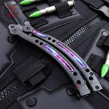Black Galaxy CSGO Butterfly Knife TRAINER Dull Spring Latch PRACTICE CS:GO Counter Strike Balisong