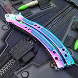 CSGO Rainbow Butterfly Knife TRAINER Dull Spring Latch PRACTICE CS:GO Counter Strike Balisong