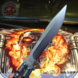 TheONE Butterfly Knife 440C BM42 Serrated Best Version Channel Construction Balisong Spring Latch