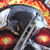 TheONE Butterfly Knife with BUSHINGS 440C Channel Balisong - Satin 42 Plain with Spring Latch
