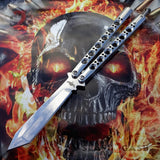 TheONE Butterfly Knife 440C Chrome BM47 Mirror Finish Best Version Channel Construction Balisong Spring Latch