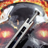 TheONE Butterfly Knife 440C Tanto Blue Holes Balisong Channel Construction Best Version Spring Latch
