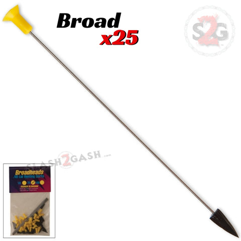 Broadhead Hunting Darts .40 Caliber Blowgun Ammo - 25 Pack