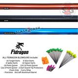Fidragon 24" Inch Blowgun .40 cal LOADED w/ 42 Darts - Black - BEST VALUE