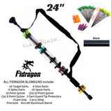 Fidragon 24" Inch Blowgun .40 cal LOADED w/ 42 Darts - Black - BEST VALUE