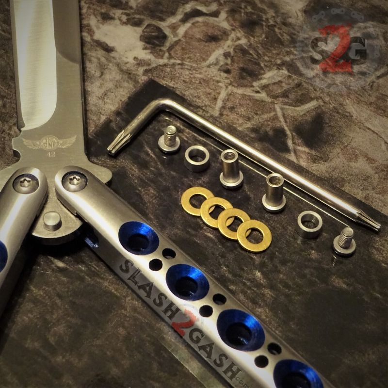 Balisong Spare Hardware Kit for TheONE Butterfly Knife w/ BUSHINGS 4
