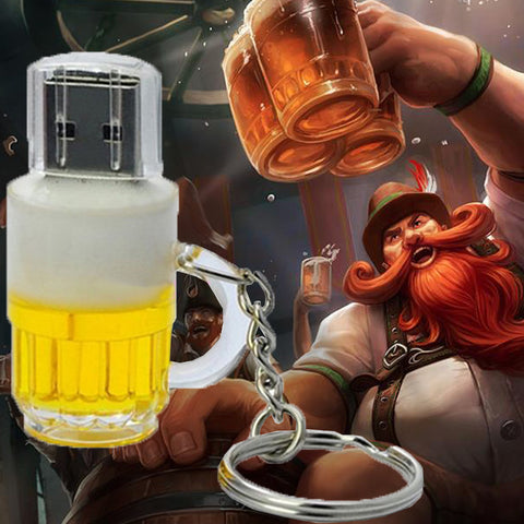 Beer Mug USB Stick 16gb 3D Beer Cup USB Flash Drive 2.0 Memory stick pendrive