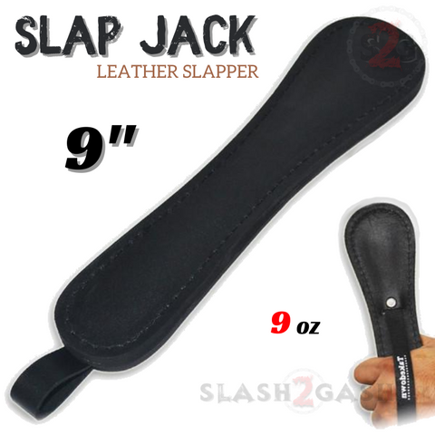Slap Jack Self Defense Real Leather Slapper Black Jack - Black Small 9 Inch