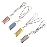 Fashion Mini Crystal Keychain Jewelry USB Flash Memory Drive 4 Colors Pink Blue Gold Silver