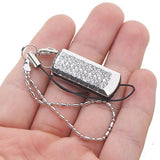 Fashion Mini Crystal Keychain Jewelry USB Flash Memory Drive 4 Colors Pink Blue Gold Silver