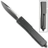 Blockade OTF Double Action Automatic Knife Black 2 Tone Single Edge