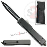 Blockade OTF Double Action Automatic Knife Black 2 Tone - Dual Edge