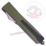 Blockade OTF Automatic Knife D/A Drop Point Serrated - OD Green