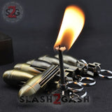 Bomb Fire Starter Missile - Emergency Permanent Match Survival Key Chain Flint Camping Kerosene Lighter
