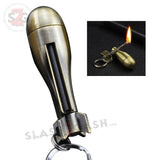 Bomb Fire Starter Missile - Emergency Permanent Match Survival Key Chain Flint Camping Kerosene Lighter