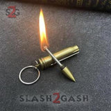 Bullet Fire Starter - Emergency Permanent Match Survival Key Chain Flint Camping Kerosene Lighter