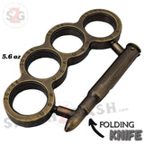 Bullet Brass Knuckles Knife Bronze Rifle Cartridge Round Paperweight Military Duster .30-06 thirty ought six