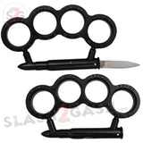 Bullet Brass Knuckles Knife Black Rifle Cartridge Round Paperweight Military Duster .30-06 thirty ought six