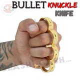 Bullet Brass Knuckles Knife Gold Rifle Cartridge Round Paperweight Military Duster 7.62 x 54R